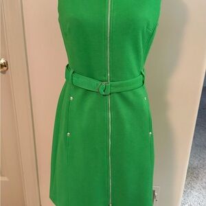 Tommy Hilfiger Green Belted Mini Dress